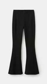Mango leggings ribflare in black-021