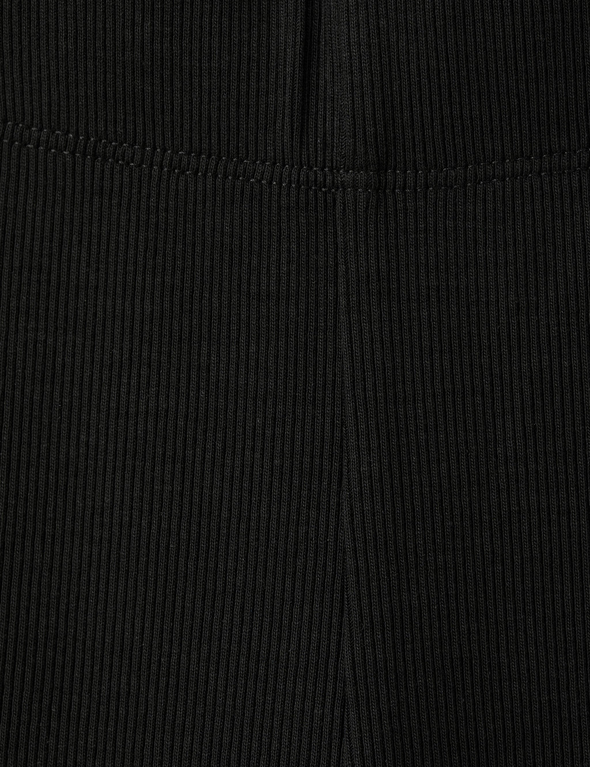 Mango leggings ribflare in black-023