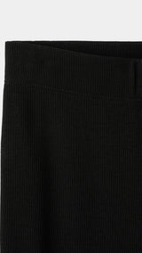 Mango leggings ribflare in black-030
