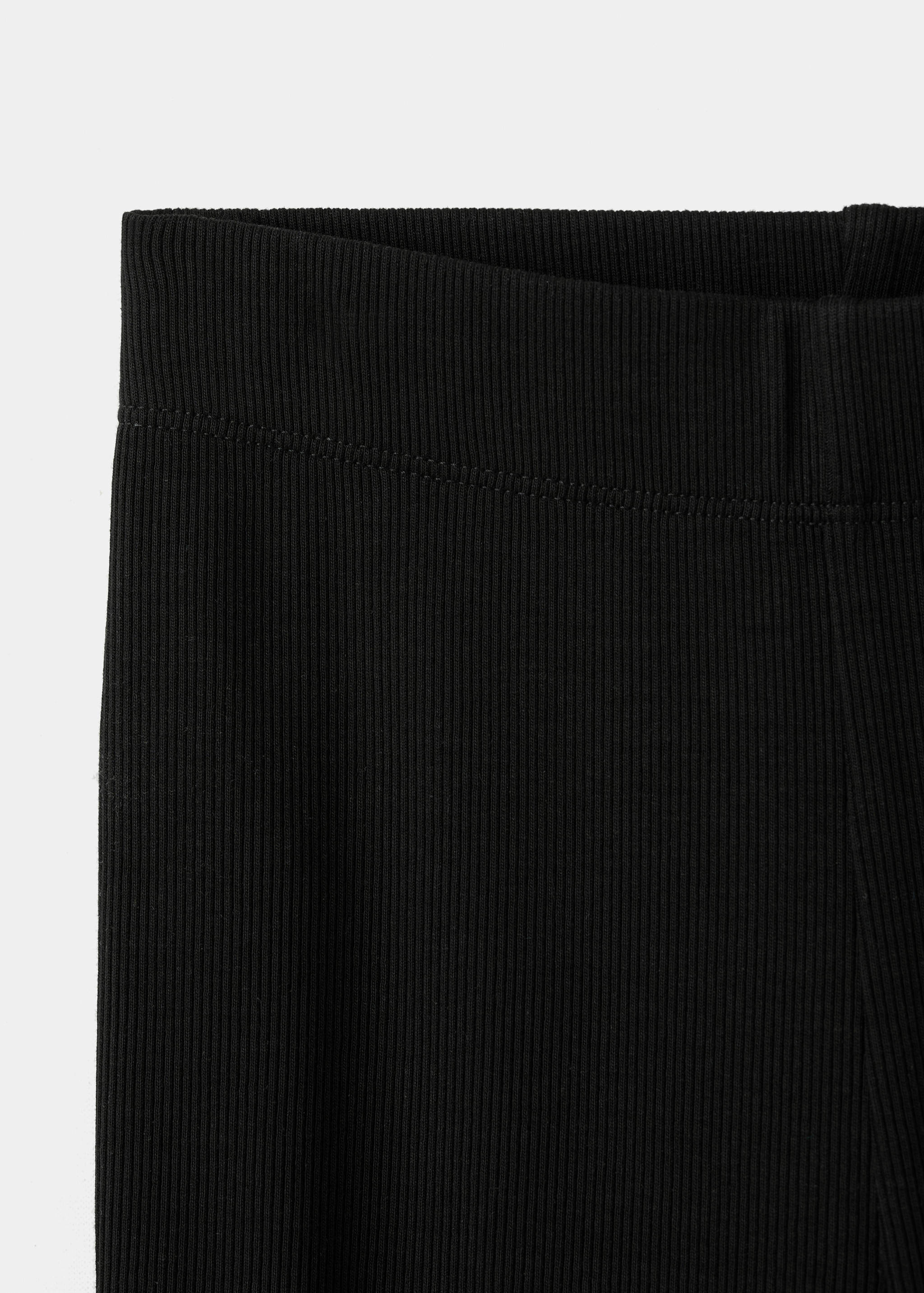 Mango leggings ribflare in black-030