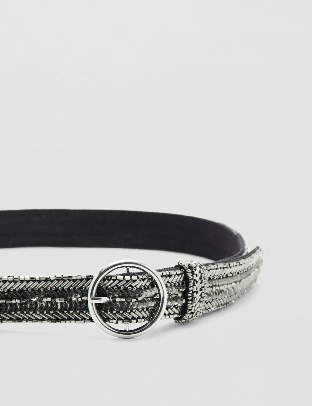 Mango belt beadsb in grey - Image 1