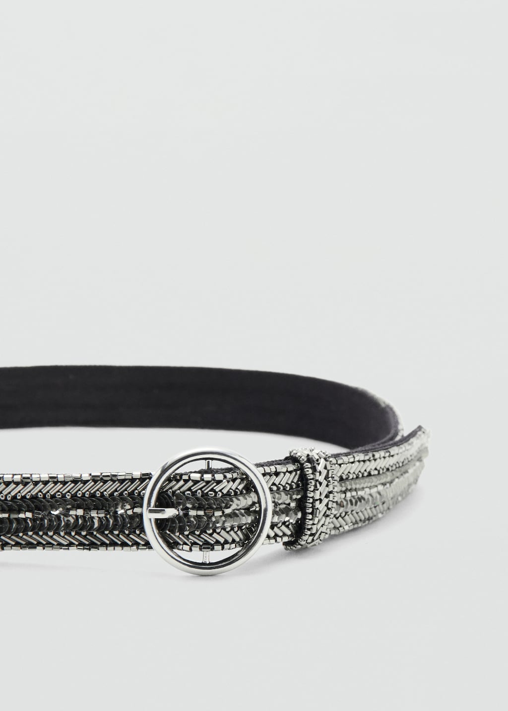 Mango belt beadsb in grey - Image 1