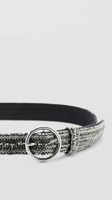 Mango belt beadsb in grey - Image 1