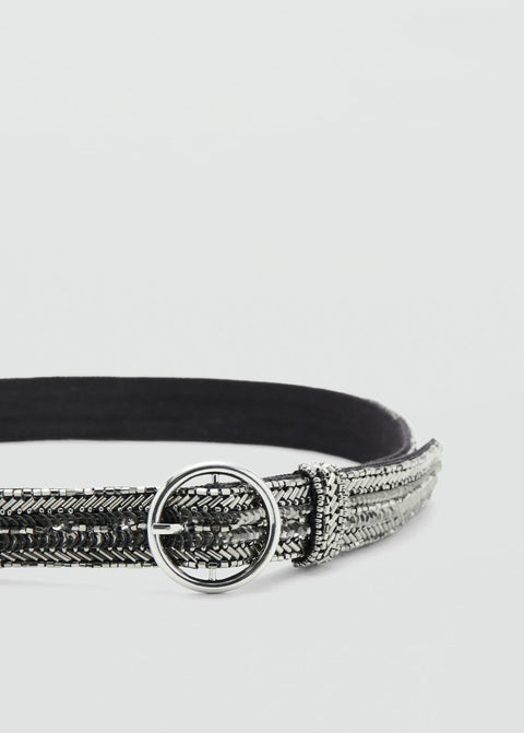 Mango belt beadsb in grey