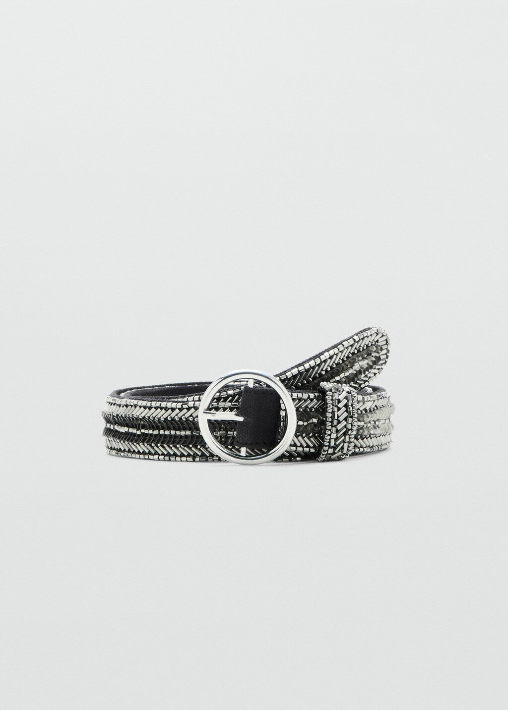 Mango belt beadsb in grey - Image 2