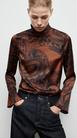 Mango blouse matilda in terracotta - Image 1