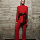 Mango trousers iguana in red-001