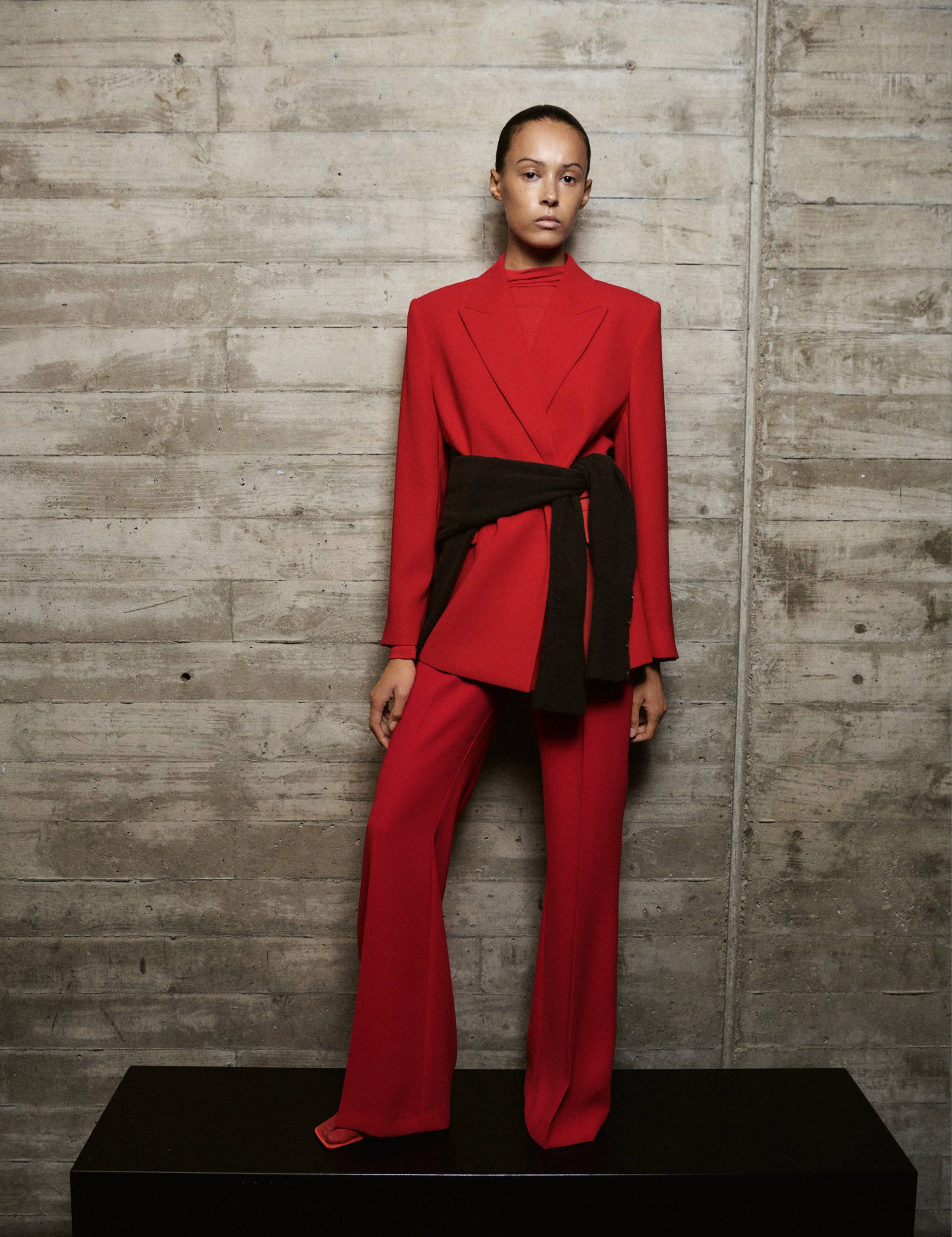 Mango trousers iguana in red-001
