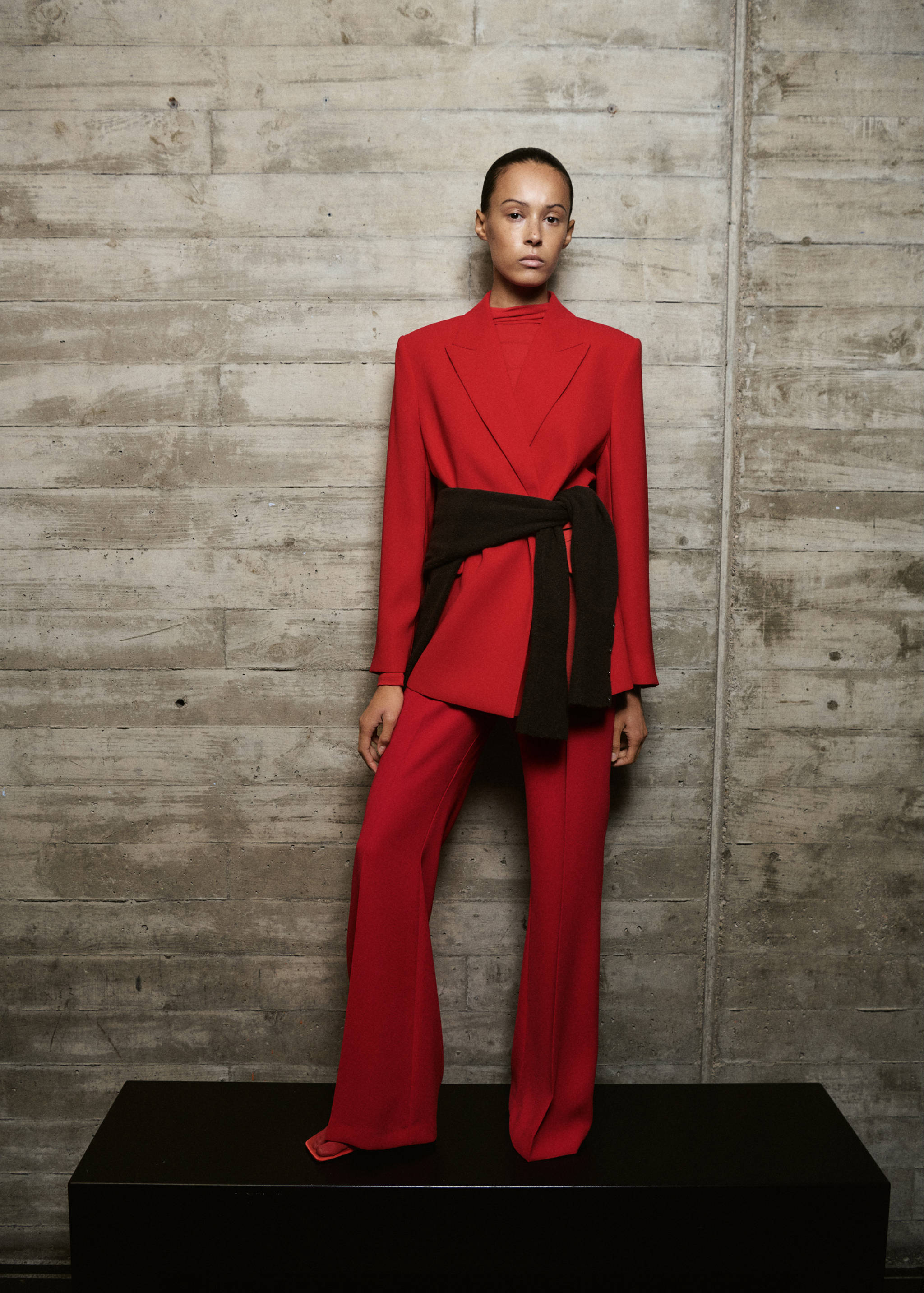 Mango trousers iguana in red-001
