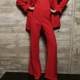 Mango trousers iguana in red-002