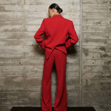 Mango trousers iguana in red-003