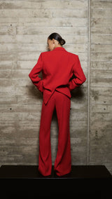 Mango trousers iguana in red-003