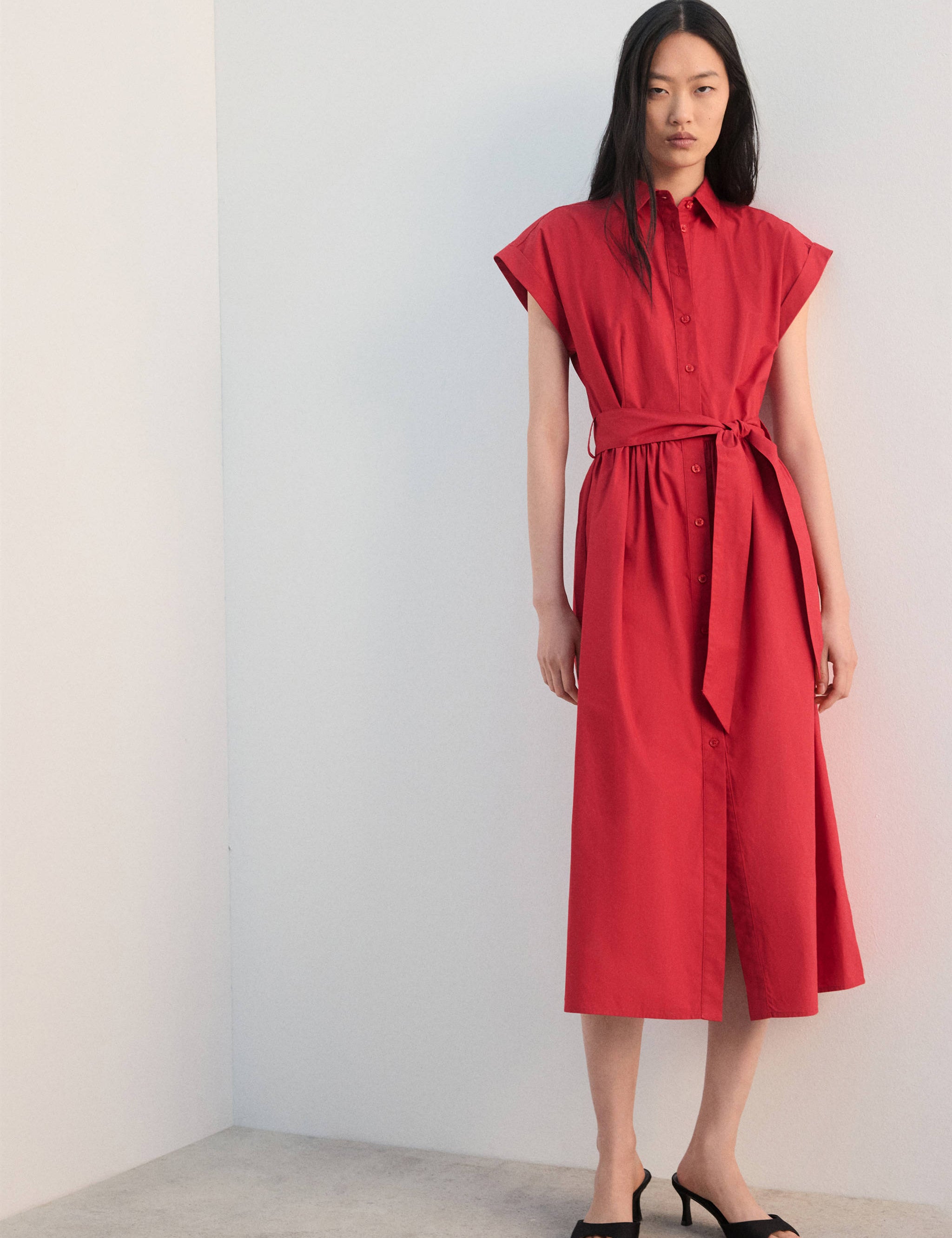 Mango dress pupi in red-001