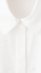 Mango blouse perle in white - Image 3