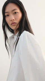 Mango blouse perle in white - Image 4