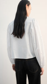 Mango blouse perle in white - Image 7