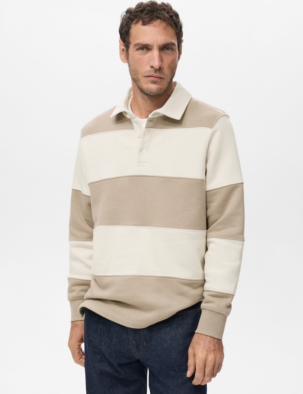 Mango sweatshirt bolar in camel - Image 1