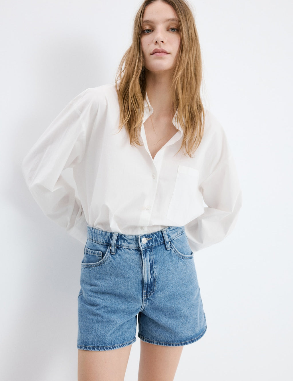 Mango shorts zoey in medium denim - Image 1