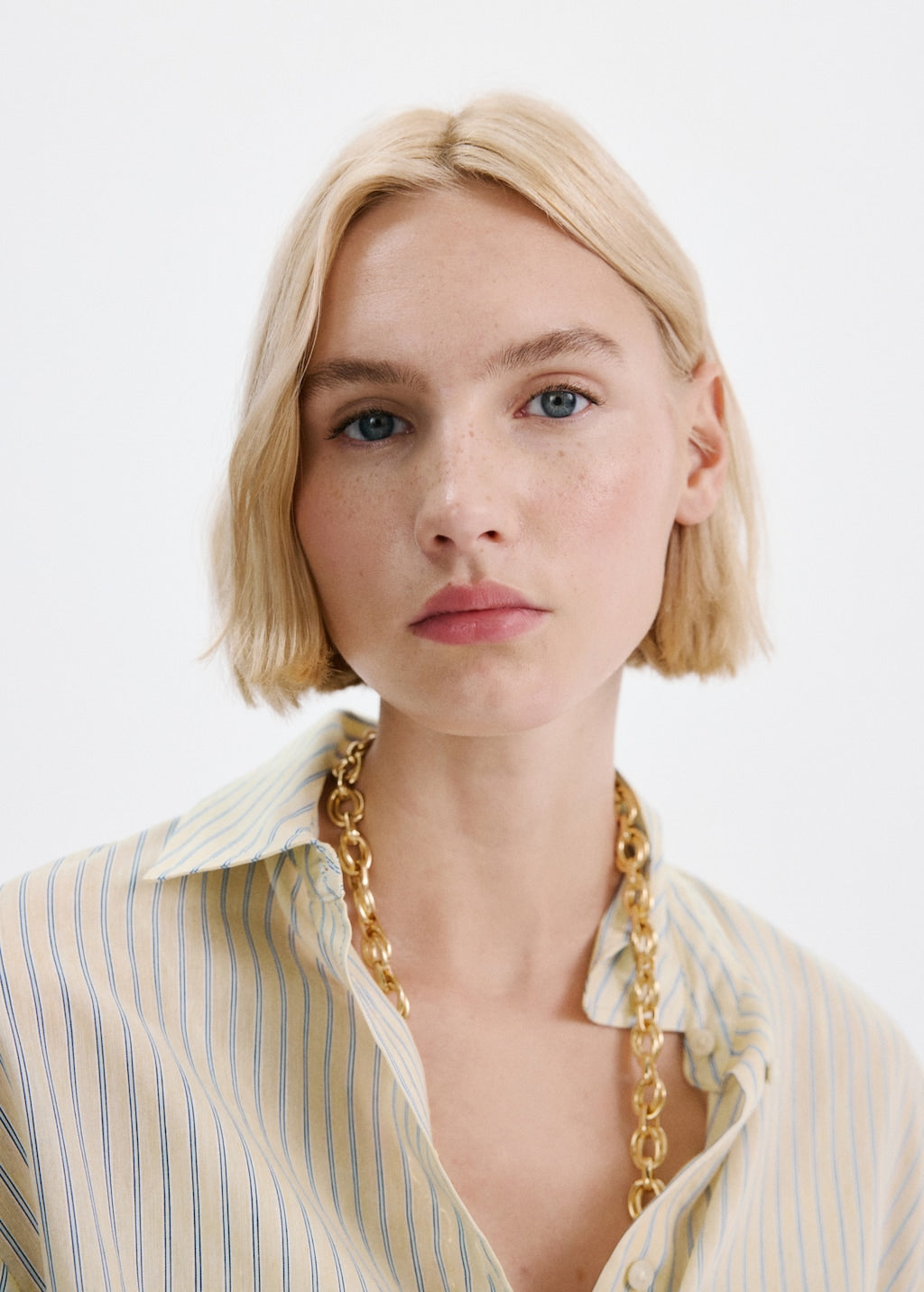 Mango shirt poke in pastel yellow - Image 4