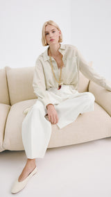Mango shirt poke in pastel yellow - Image 5