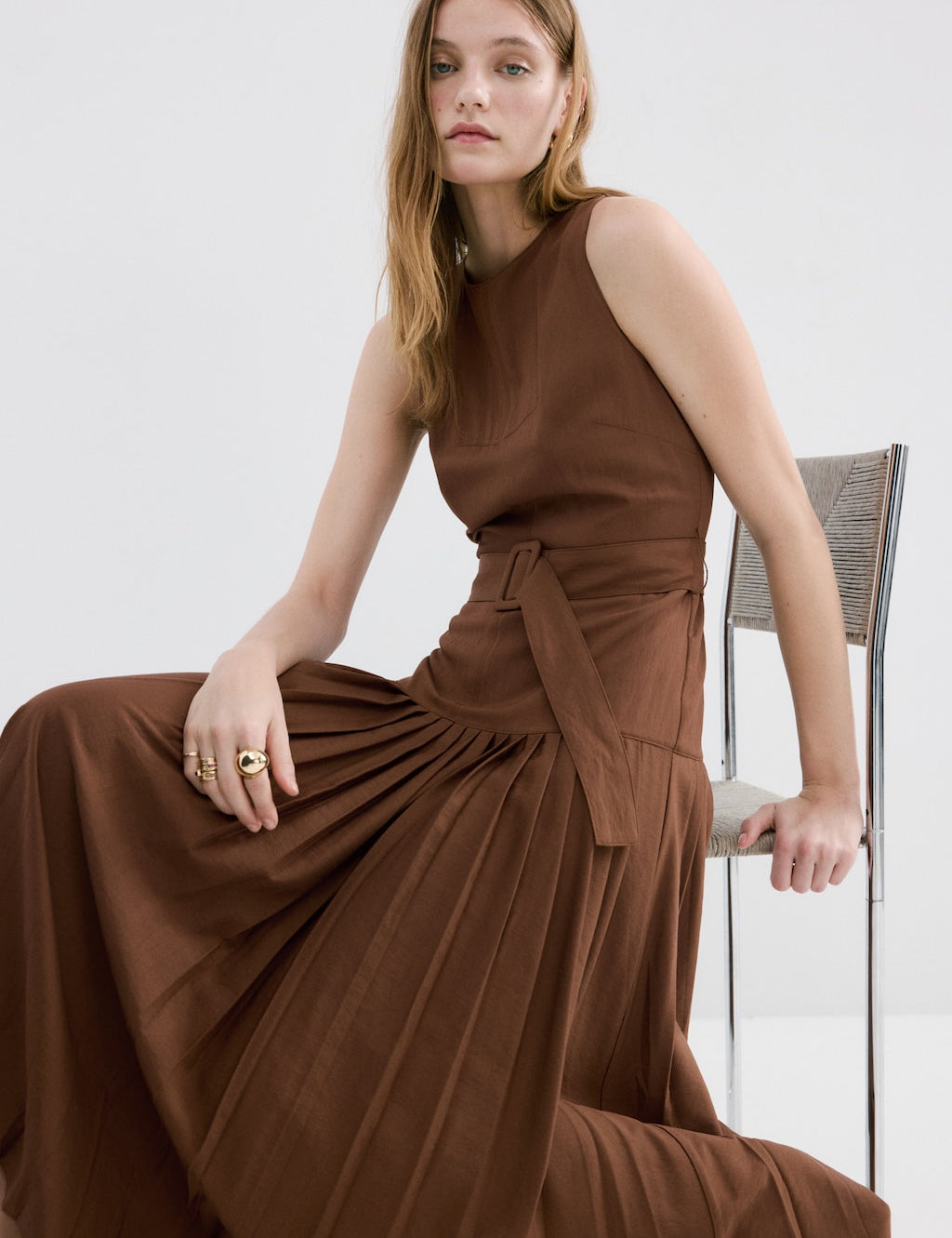Mango dress ori in brown - Image 1