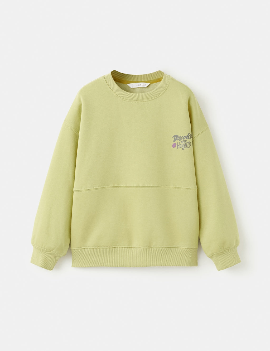 Mango sweatshirt edisco in lime - Image 1