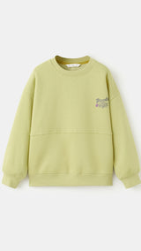 Mango sweatshirt edisco in lime - Image 1