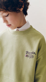 Mango sweatshirt edisco in lime - Image 3