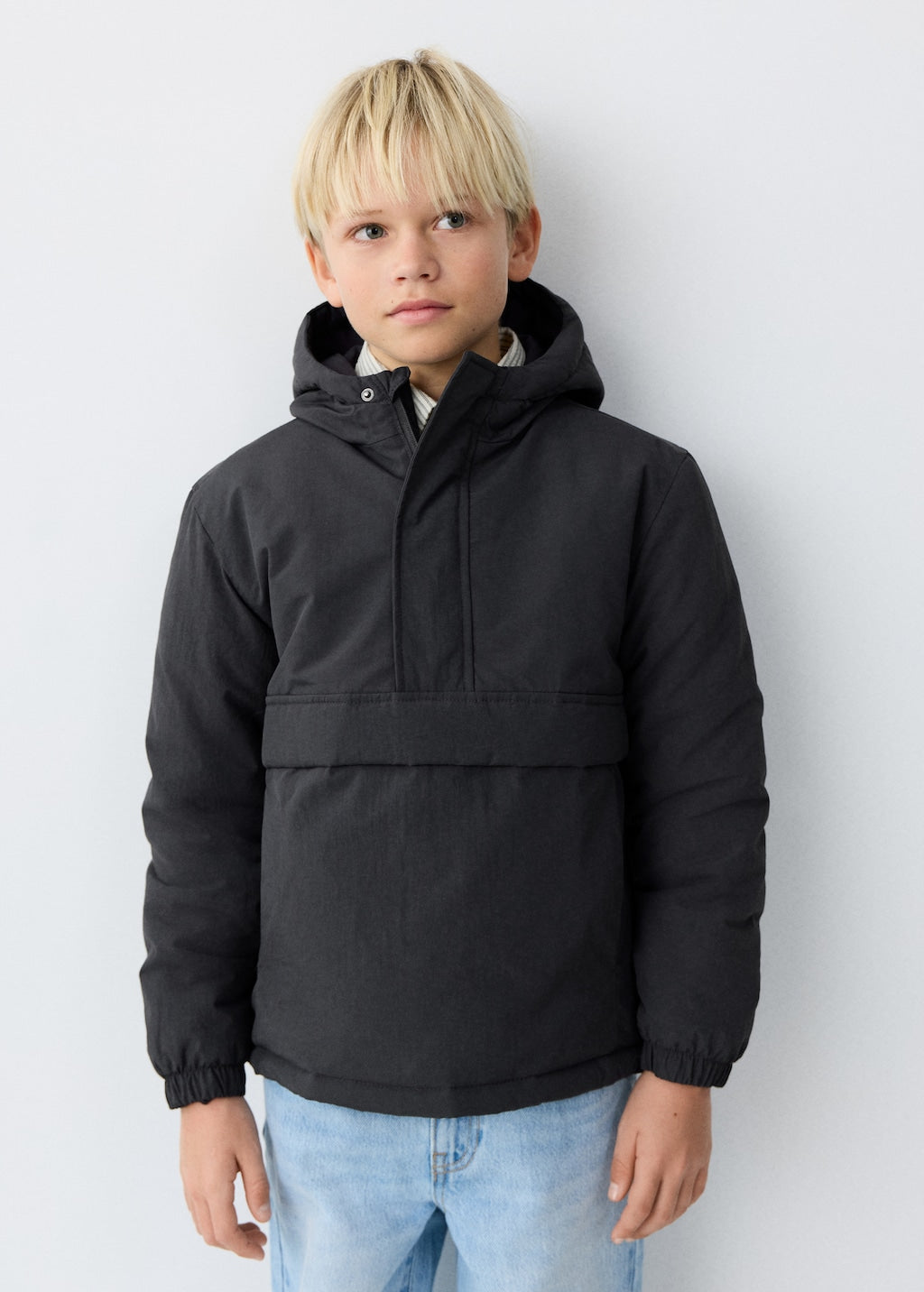 Mango puffer coat jupiter in anthracite - Image 1