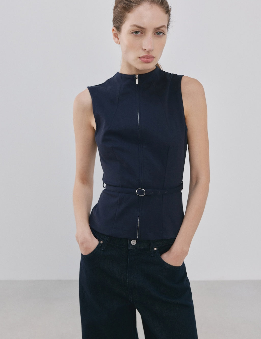 Mango vest cynthia in navy - Image 1