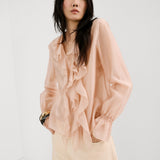 Mango blouse laila in pastel pink - Image 1