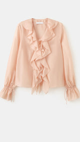 Mango blouse laila in pastel pink - Image 2