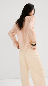 Mango blouse laila in pastel pink - Image 4