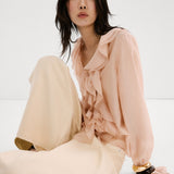 Mango blouse laila in pastel pink - Image 5