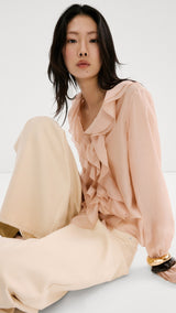 Mango blouse laila in pastel pink - Image 5