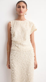 Mango skirt copito in raw - Image 4