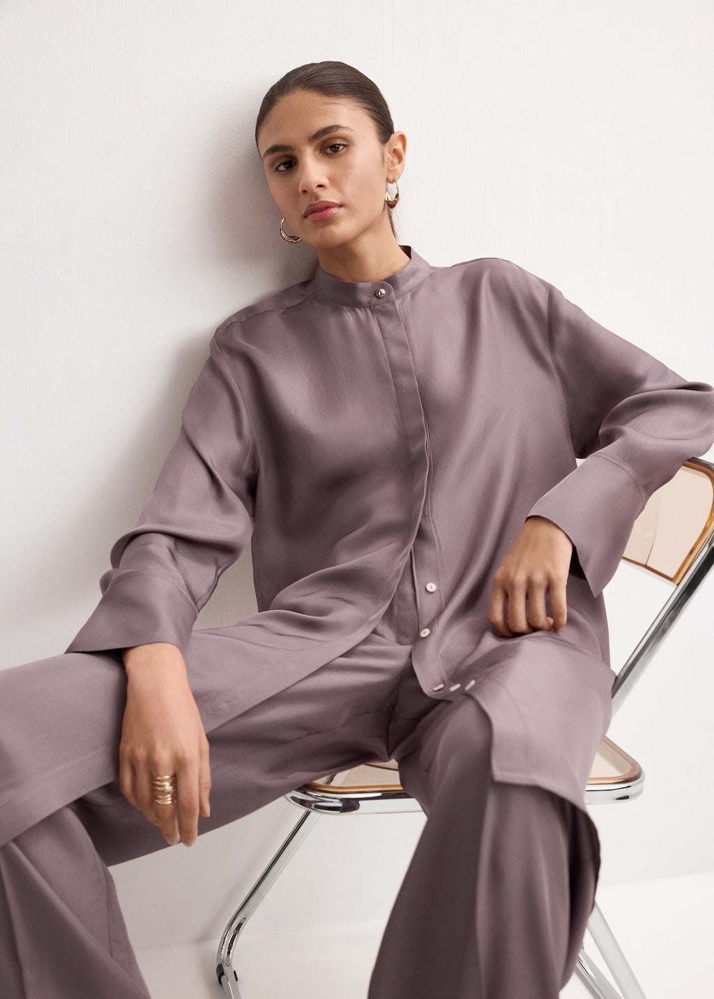 Mango shirt mina in pastel pink - Image 5