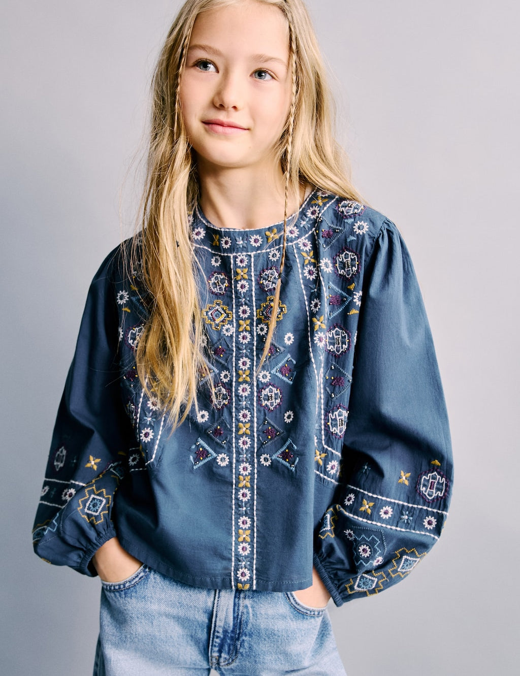 Mango blouse rania in navy - Image 1