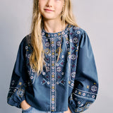 Mango blouse rania in navy - Image 1