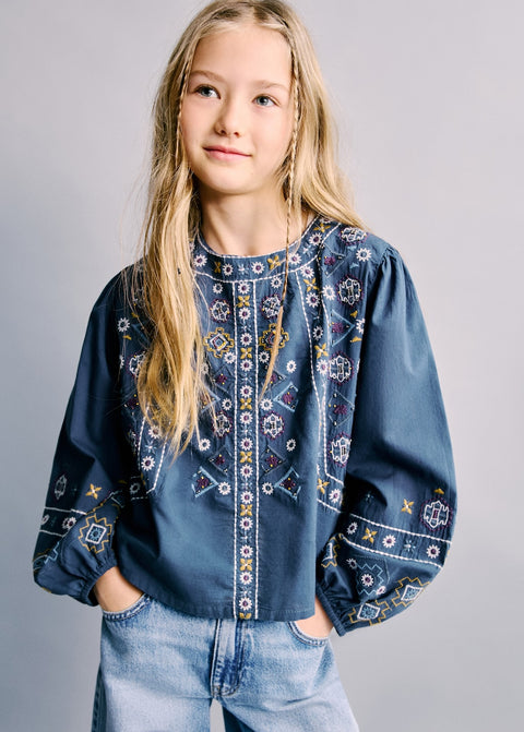 Mango blouse rania in navy