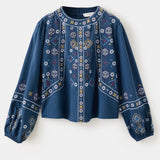 Mango blouse rania in navy - Image 2