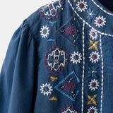 Mango blouse rania in navy - Image 4