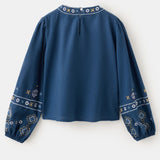 Mango blouse rania in navy - Image 5