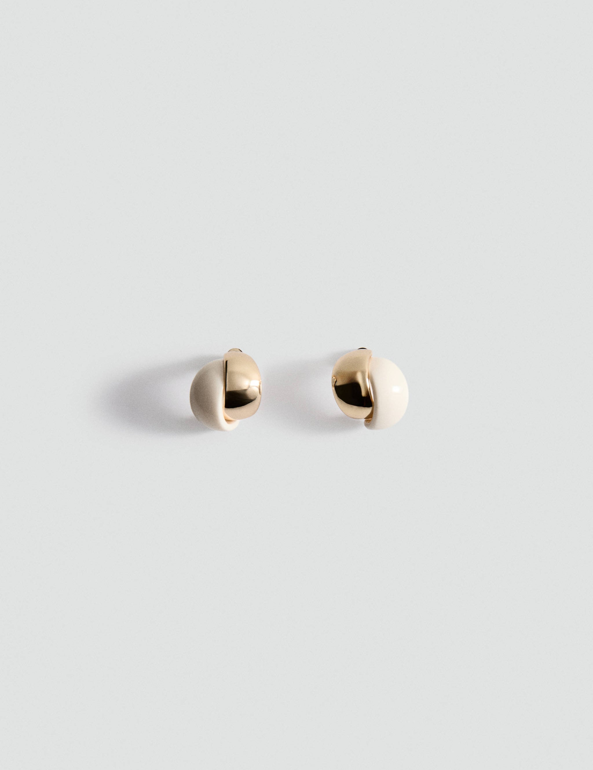 Mango earrings faith in beige-051