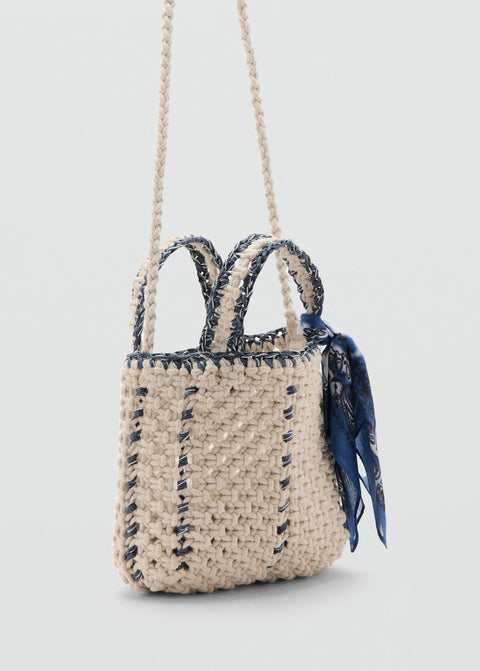 Mango mini bag macrame in sand