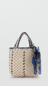 Mango mini bag macrame in sand - Image 2