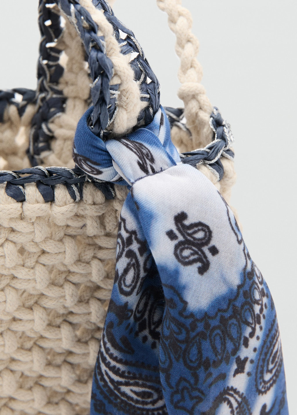 Mango mini bag macrame in sand - Image 4