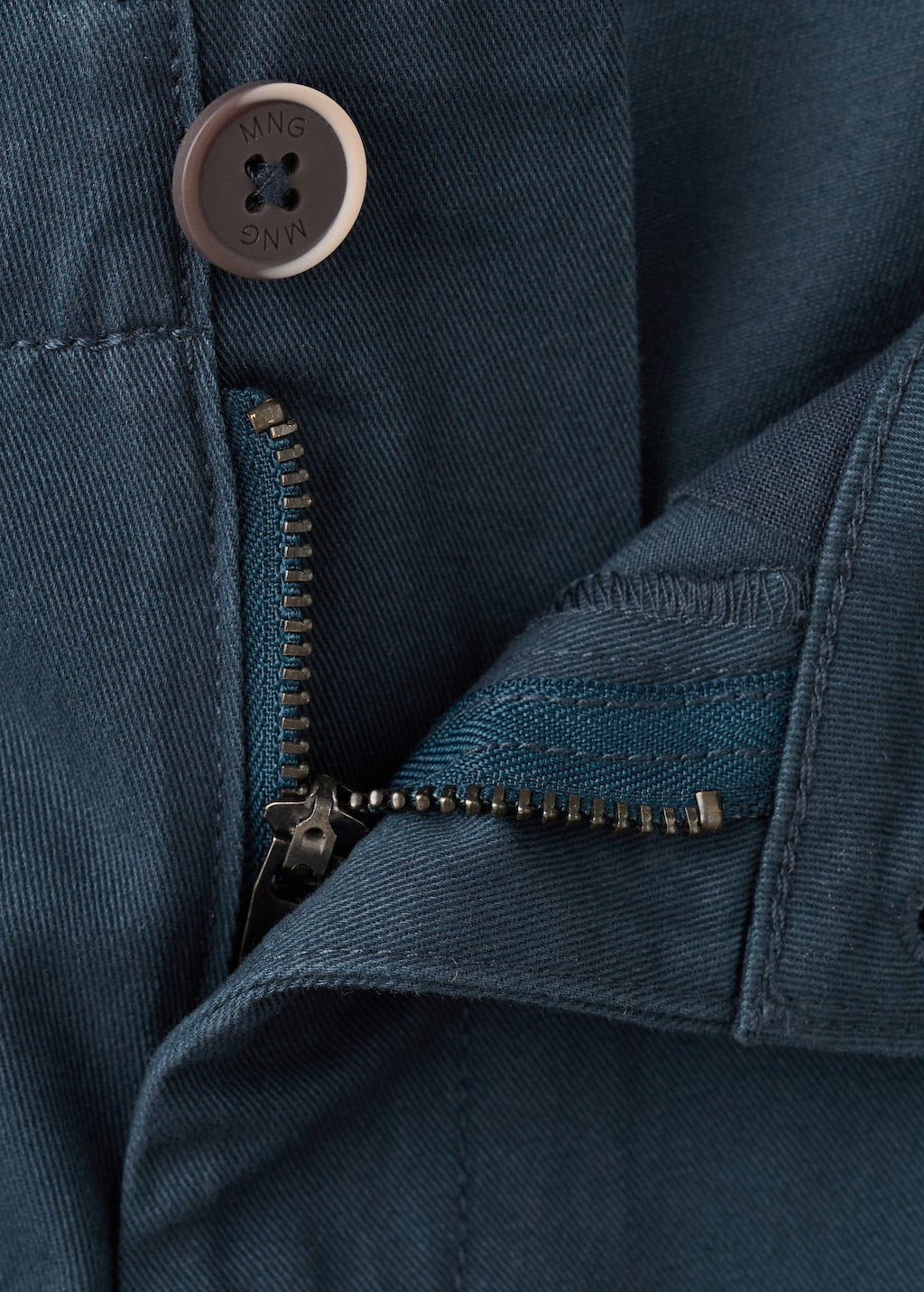 Mango trousers baltico in navy - Image 3