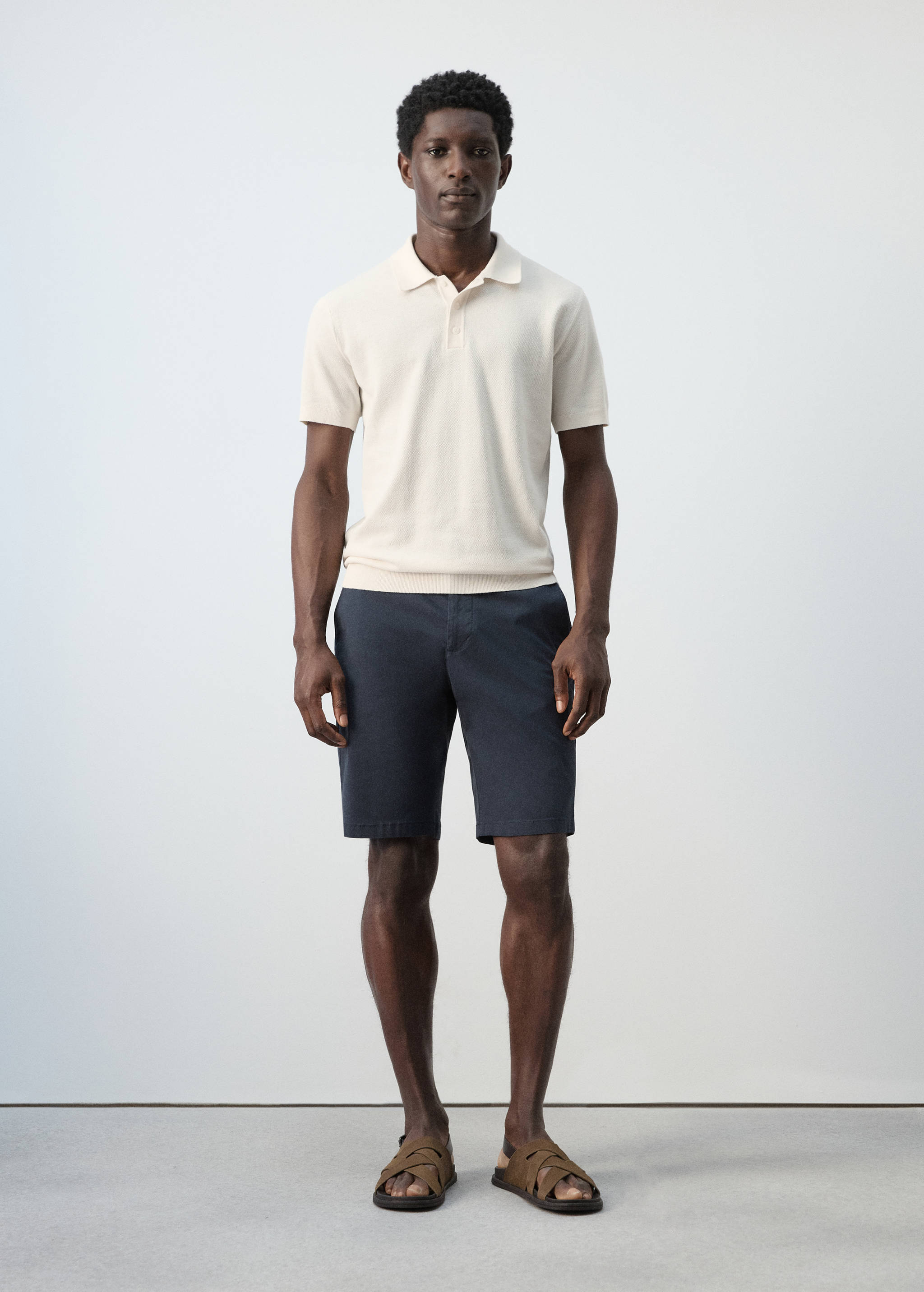 Mango poloshirt andrew in ivory-001