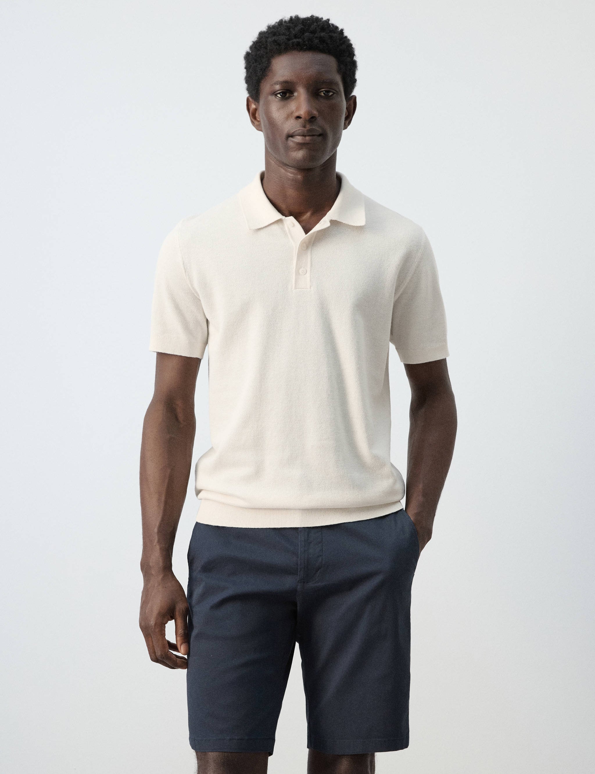 Mango poloshirt andrew in ivory-002
